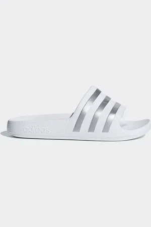 adidas White Adilette Youth Kids Sliders AU 4 (EU 36.5)