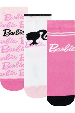 Character Pink Barbie 3 Pack Socks 4-6