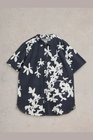 White Stuff Blossom Short Sleeve 100% Cotton Printed Shirt XXL