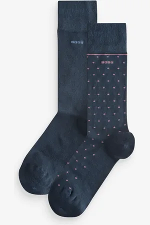 HUGO BOSS Blue Regular-Length Socks 2 Pack S-M