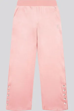 Juicy Couture Pink Girls Velour Straight Leg Joggers 10