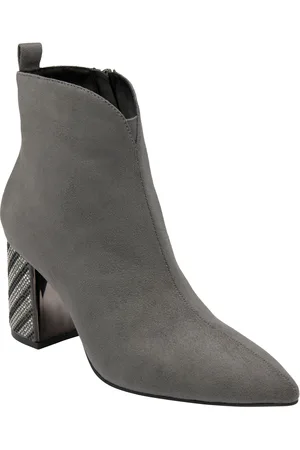 Lotus Grey Pointed Toe Ankle Boots AU 7 (EU 38)