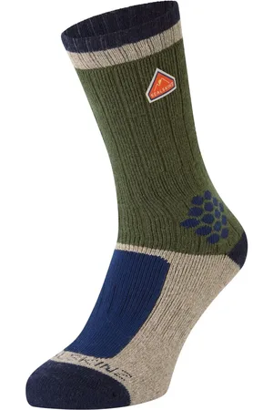 Sealskinz Green Gresham Wool Mid Colour Block Socks M