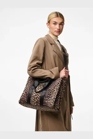 Pieces® Black Leopard Shopper Bag One