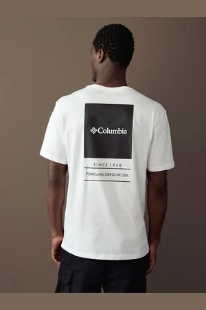 Columbia Mens Barton Springs Back Print 100% Cotton T-Shirt M