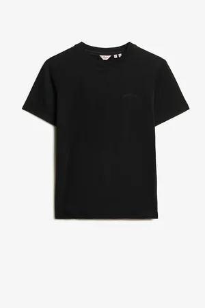 Superdry Black Essential Logo Embroidered T-Shirt AU 16