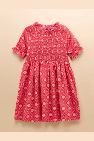 Joules Gracie Short Sleeve Shirred Dress 116122cm