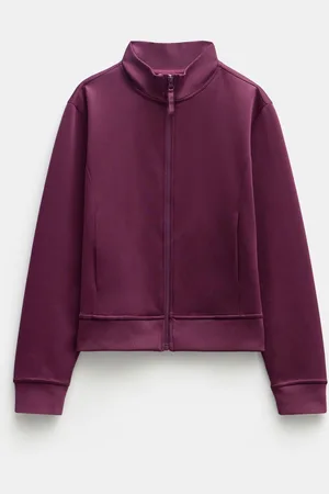 Hush Puppies Red Blue Zanna Zip Up Sweatshirt S