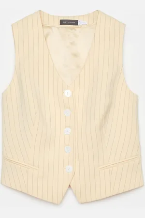 mint&berry Yellow Pinstripe Waistcoat AU 12