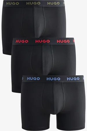 HUGO BOSS Black Logo Waistband Cotton Boxers 3 Pack M