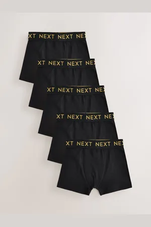 Next Black with Gold Waistband Trunks 5 Pack (1.5-16yrs) 5