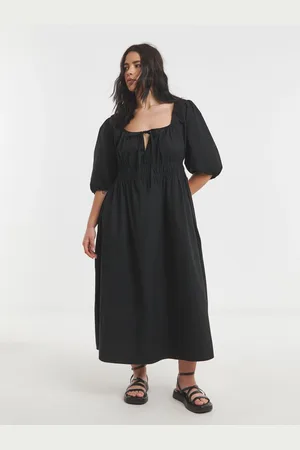 Simply Be 100% Cotton Bow Front Romantic Midi Dress AU 12