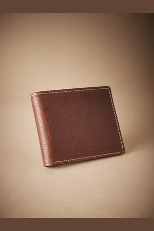 Next Tan Brown Signature Contrast Stitch Leather Wallet One