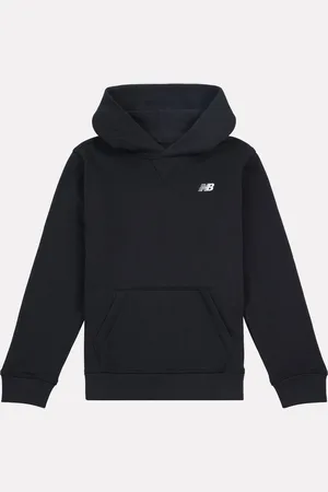 New Balance Black Small Kids French Terry 100% Cotton Logo Hoodie 10