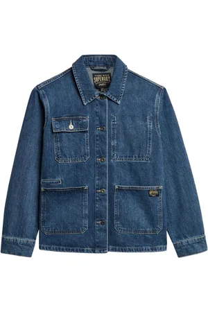 Superdry Blue Denim Chore 100% Cotton Jacket AU 8