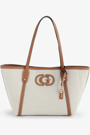 Guess Sebina Canvas Logo Tote Bag One