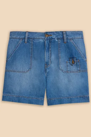 White Stuff Mollie Combat Denim Shorts AU 16