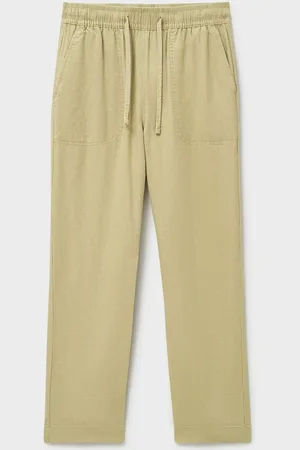 J.Crew Company Natural Linen Blend Tapered Trousers AU 16