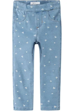 NAME IT Blue Slim Fit Heart Printed Leggings 2