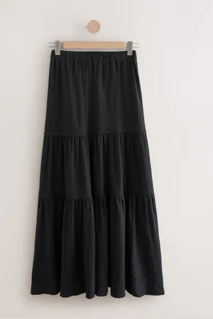 Next 100% Cotton Tiered Maxi Skirt AU 26 R
