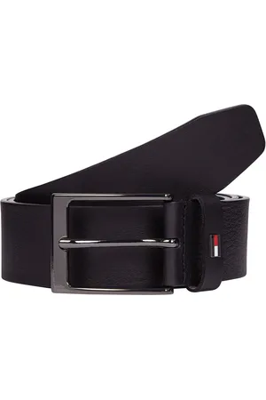 Tommy Hilfiger Black Layton Leather Belt 46W x 31L (UK 46 R)