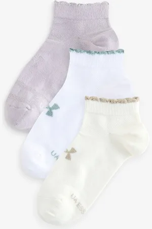 Under Armour Grey Essential Low Cut Socks 3 Pack L