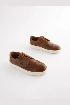 Next Standard Fit (F) Leather Lace Up Brogue Shoes US 4 (UK 3)