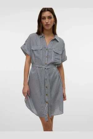VERO MODA Short Sleeve Shirt Dress AU 8