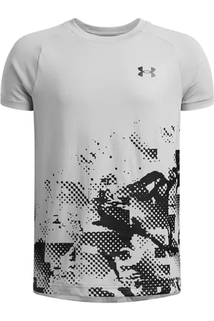 Under Armour Grey 100% Cotton Tech Graphic Short Sleeve T-Shirt 5