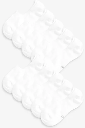 Next White Invisible Trainers Socks 10 Pack UK 9