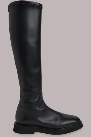 Whistles Black Quin Stretch Knee High Boots AU 8 (EU 39)