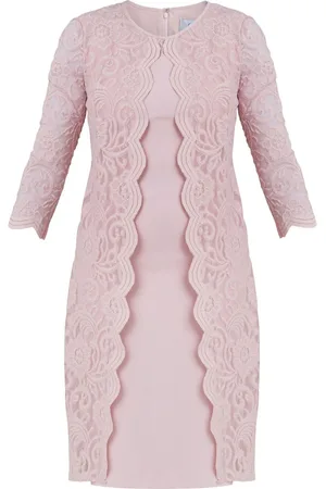 Gina Bacconi Clarabelle Mock Lace Jacket And Crepe Dress AU 10