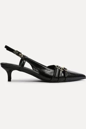 Linzi Retro Buckle Detail Kitten Court Heels AU 9 (EU 40)