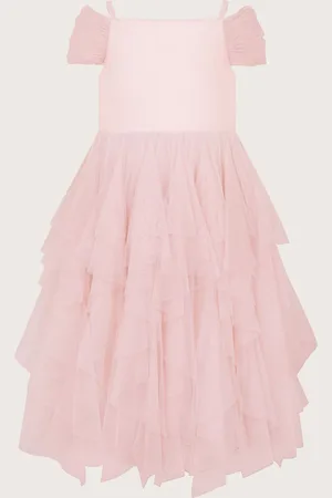 Monsoon Scarlett Bardot Tulle Ruffle Dress 5 Years (110cm)
