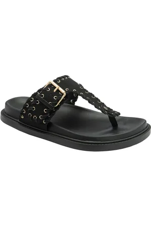 Dunlop Black Toe-Post Footbed Sandals AU 7 (EU 38)