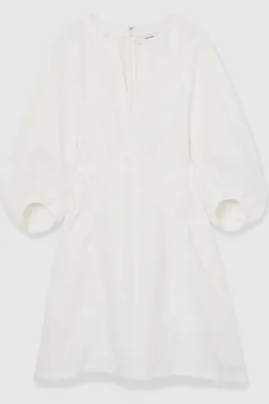 Reiss Romi Linen Balloon Sleeve Mini Dress AU 12