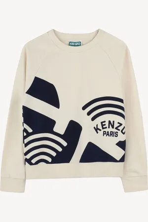 Kenzo Large Natural Long Sleeve Logo Sweatshirt 14 Years (164cm)