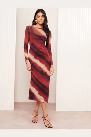 Friends Like These Long Sleeve Mesh Midi Dress AU 20