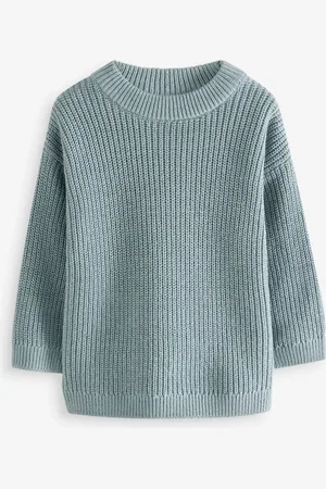 Next Blue Crew Neck Knitted Jumper (3mths-7yrs) 6