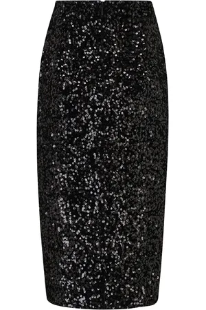 Pour Moi Selena Velvet Sequin Midi Skirt AU 18