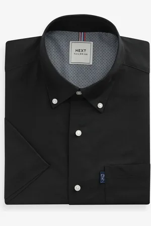 Next Regular Fit Short Sleeve Easy Iron Button Down Oxford Shirt 4XL