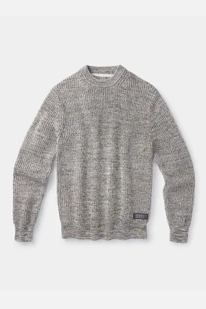 Aubin Blue Martin Ribbed Crew 100% Cotton Jumper L