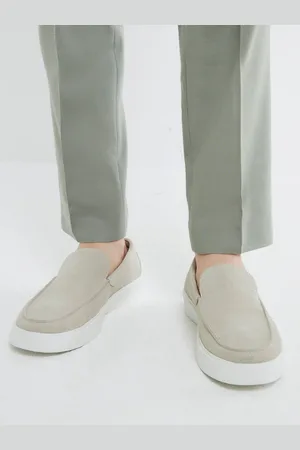 River Island Suede Wedge Cupsole Loafers uk9eu43
