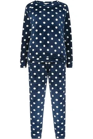 Yumi Blue Spot Super Soft Fleece Pyjamas AU 12