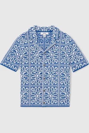 Reiss River 3-9 yrs Tile Pattern Knit Shirt 6