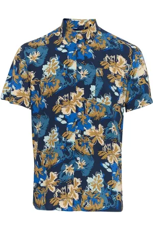 Blend Sand Floral Print Short Sleeve Shirt xlarge