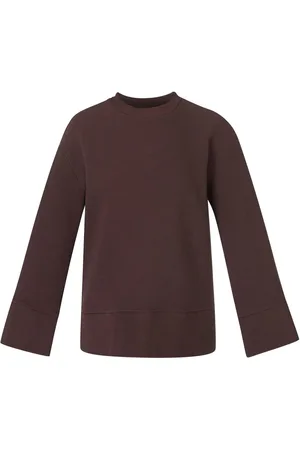 Sweaty Betty Brown Peaceful Ribbed Sweatshirt XXL