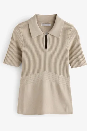 Guess Flora Cut Out Short Sleeve 100% Cotton Polo Shirt XL