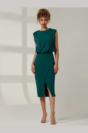 Jolie Moi Kira Tiered Draped Bodycon Dress AU 12