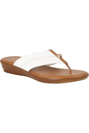Lotus White Toe-Post Sandals AU 7 (EU 38)